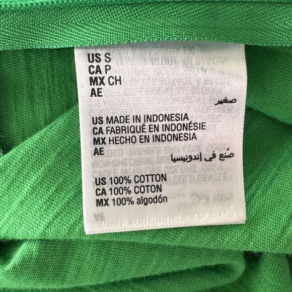 INC Small Top V-Neck Puff Sleeves Ruched Sides Stretch Pleated Side Zip Green - Picture 8 of 9